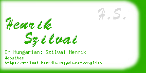 henrik szilvai business card